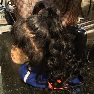 100%Brazillian messy bang Halph up Halph down💋